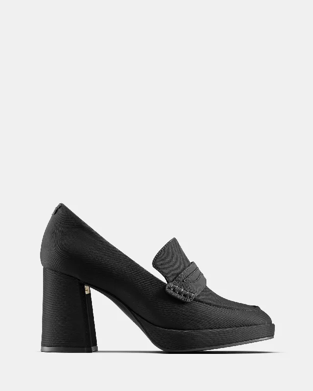 Elegant and sophisticated women's shoes for opera nightsCur Loafer 2 W Black Textile