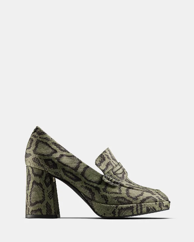 Durable and stylish women's shoes for active lifestylesCur Loafer 2 W Green Textile