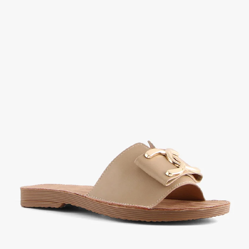 Stylish and supportive women's shoes for plantar fasciitisCURL TAUPE