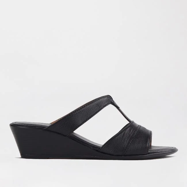 Classy and elegant women's shoes for formal eventsDouble-band Wedge in Black - 11621 Classy and elegant women's shoes for formal eventsDouble-band Wedge in Black - 11621