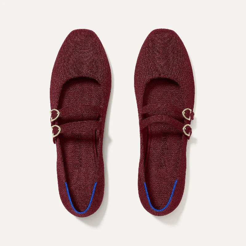 Comfy and stylish women's shoes for flat feetThe Double Buckle Mary Jane - Cabernet Comfy and stylish women's shoes for flat feetThe Double Buckle Mary Jane - Cabernet