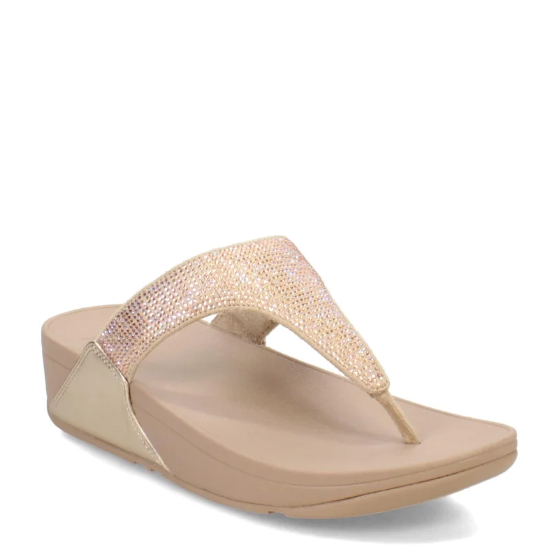 Elegantly crafted women's shoesFitFlop Women's Lulu Crystal Embellished Toe-Post Sandals Wedge, Latte Beige Elegantly crafted women's shoesFitFlop Women's Lulu Crystal Embellished Toe-Post Sandals Wedge, Latte Beige