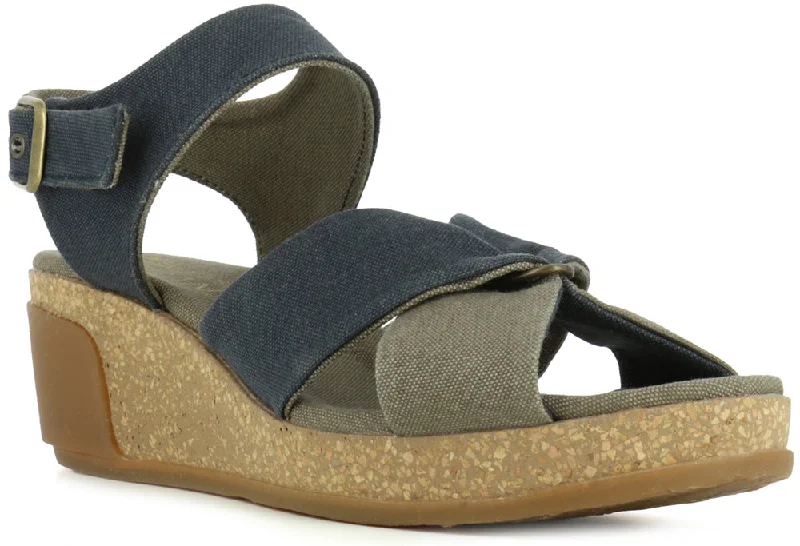 Chic and sophisticated women's footwear for workEl Naturalista Women's N5007t Seaweed Canvas Wedge Sandal Chic and sophisticated women's footwear for workEl Naturalista Women's N5007t Seaweed Canvas Wedge Sandal