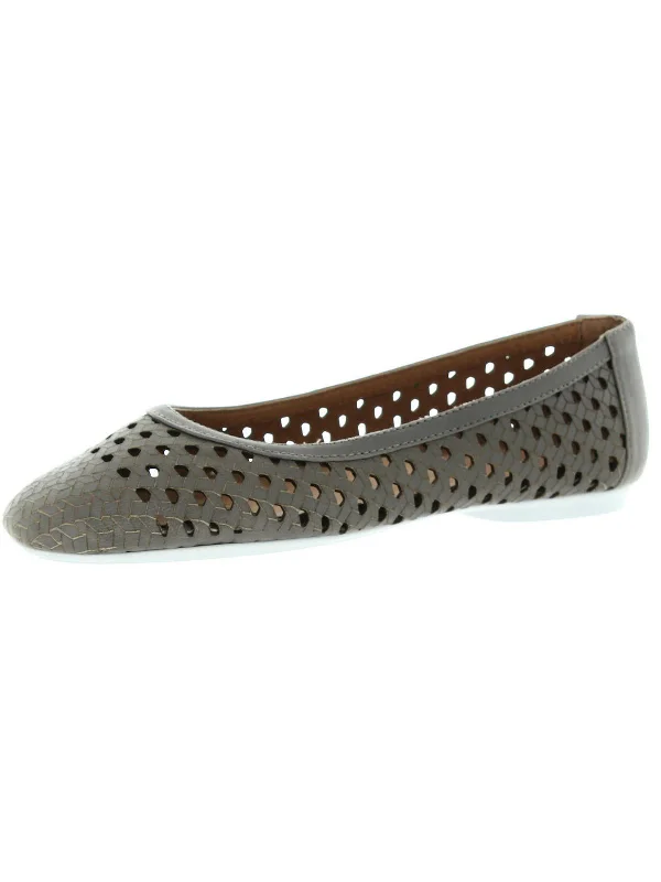 Chic and sophisticated women's footwear for workEUGENE TRAVEL BALLET WOVEN Womens Leather Slip On Ballet Flats