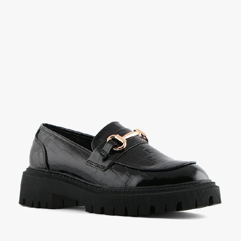 Chic and stylish women's shoes for fashion weekEXTRA BLACK CROC HISHINE