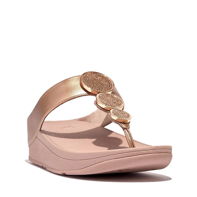 Chic and stylish women's shoes for fashion-conscious womenFitFlop Women's Halo Bead-Circle Metallic Toe-Post Sandals Wedge, Rose Gold Chic and stylish women's shoes for fashion-conscious womenFitFlop Women's Halo Bead-Circle Metallic Toe-Post Sandals Wedge, Rose Gold