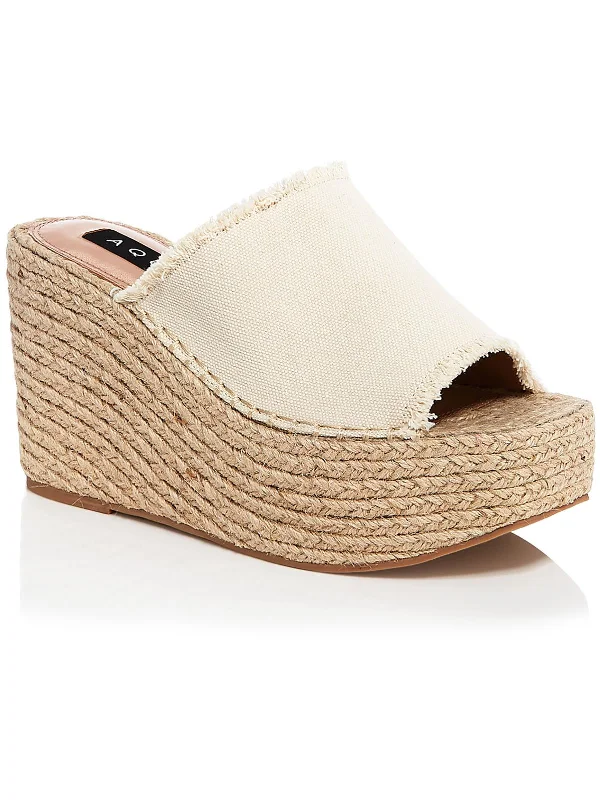 Stylish and affordable women's shoesJacy Womens Leather Slip On Espadrilles