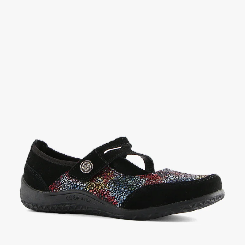 Flattering and stylish women's shoes for petite feetJASMYN BLACK FLORAL