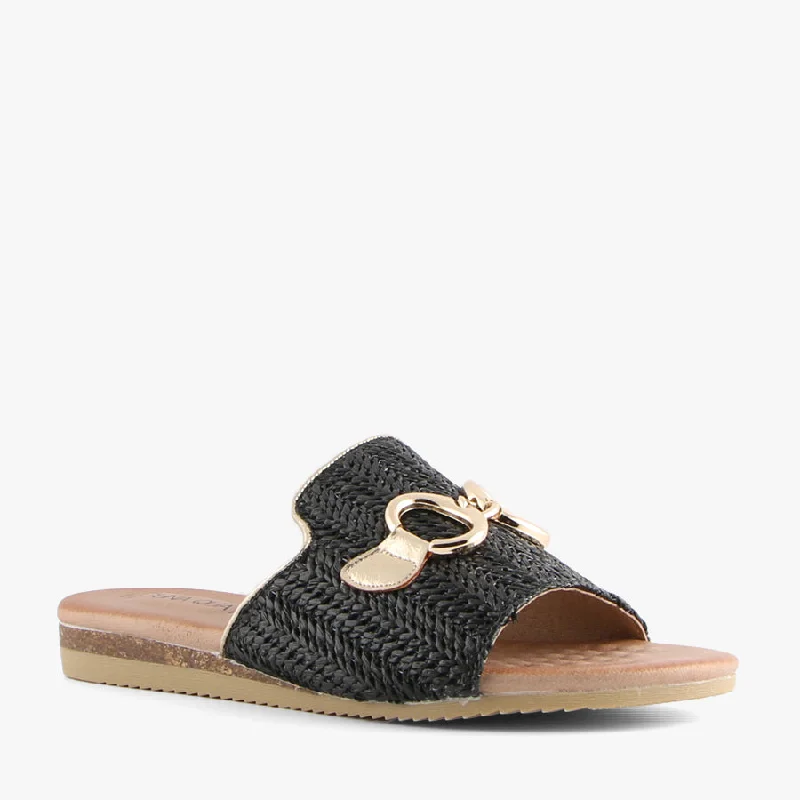 Vibrant and colorful women's shoe collectionsKANDY BLACK RAFIA