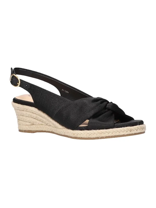 Chic and stylish women's shoes for garden partiesKimora Womens Twist Front Slingback Wedge Sandals