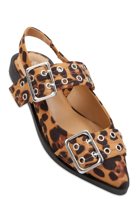 Chic and trendy women's shoes for the officePointed Toe Double Buckle Slingback Flats Chic and trendy women's shoes for the officePointed Toe Double Buckle Slingback Flats