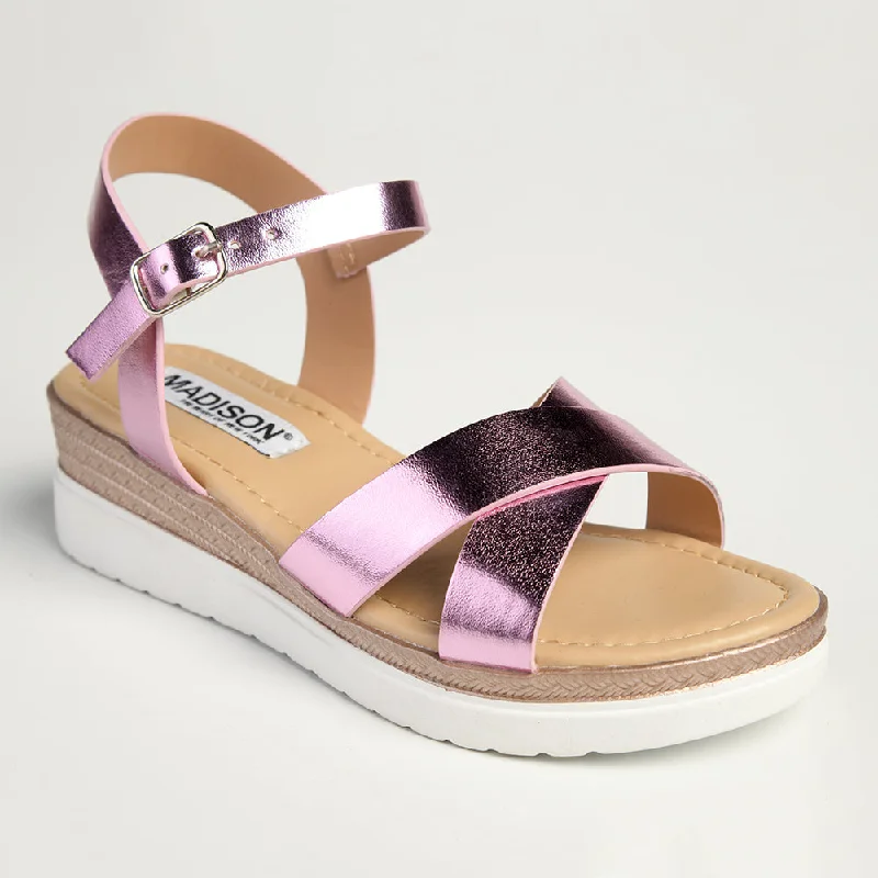 Comfy and stylish women's shoes for flat feetMadison Fuzzy - Kids / Girls Fashion Wedge Sandal - Peach Fuzz Comfy and stylish women's shoes for flat feetMadison Fuzzy - Kids / Girls Fashion Wedge Sandal - Peach Fuzz