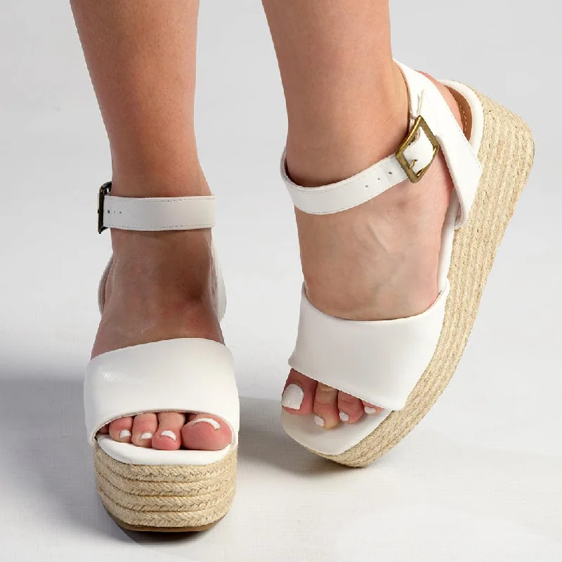 Luxurious and opulent women's shoe optionsMadison Lauren Espadrille Wedge Sandal - White Luxurious and opulent women's shoe optionsMadison Lauren Espadrille Wedge Sandal - White