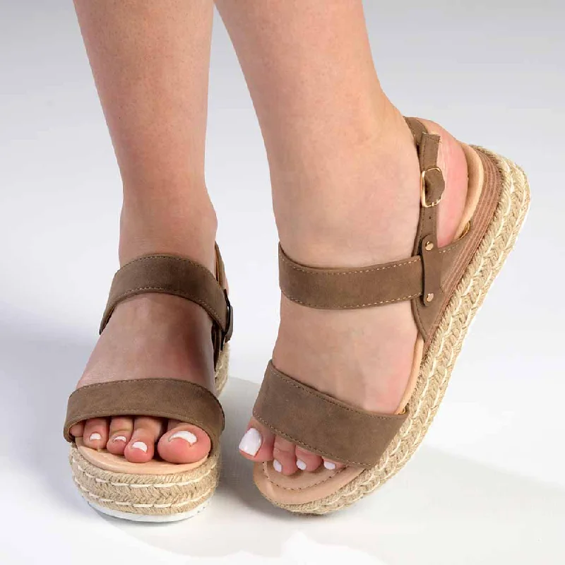 Bold and colorful women's shoes for making a statementMadison Livia Espadrille Sandal - Chocolate Bold and colorful women's shoes for making a statementMadison Livia Espadrille Sandal - Chocolate