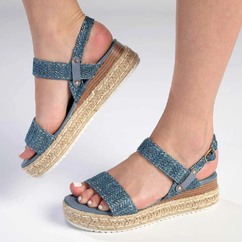 Stylish and affordable women's shoesMadison Livia Espadrille Sandal - Denim Blue