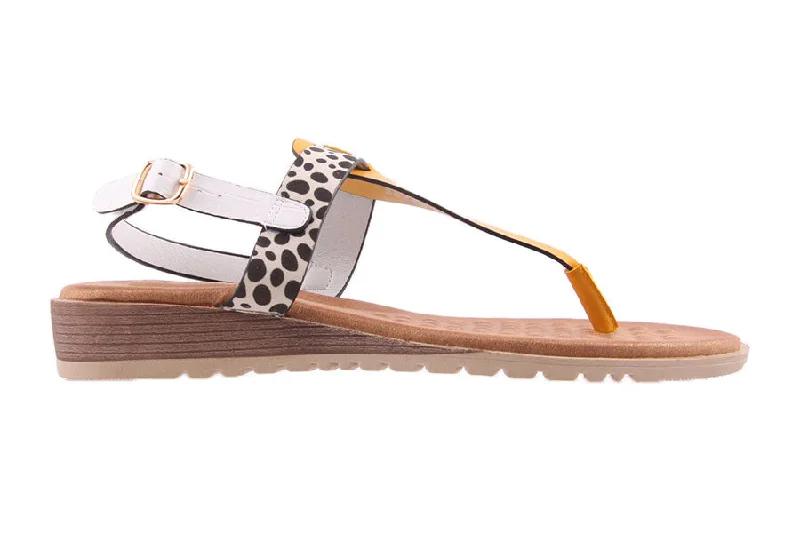 Chic and stylish women's shoes for garden partiesMAWA WHITE/YELLOW