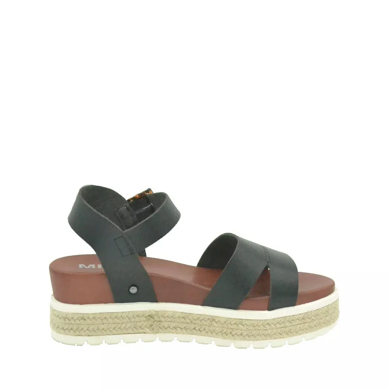 Stylish and supportive women's shoes for plantar fasciitisWomen's Shoes MIA EVANA Platform Espadrille Wedge Sandals MH2326B BLACK