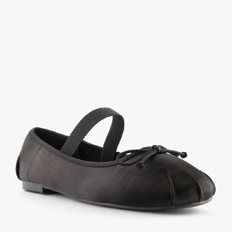 Comfy and stylish women's shoes for everyday casual wearMYSTIC BLACK SATIN