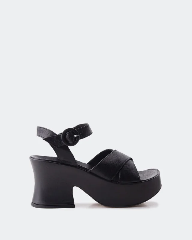 Comfy and stylish women's shoes for walkingNerissa Black Leather
