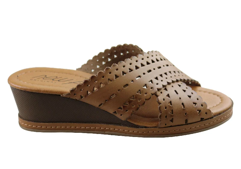 Elegantly crafted women's shoesNew Face Tory Womens Leather Wedge Slides Sandals Made In Brazil Elegantly crafted women's shoesNew Face Tory Womens Leather Wedge Slides Sandals Made In Brazil