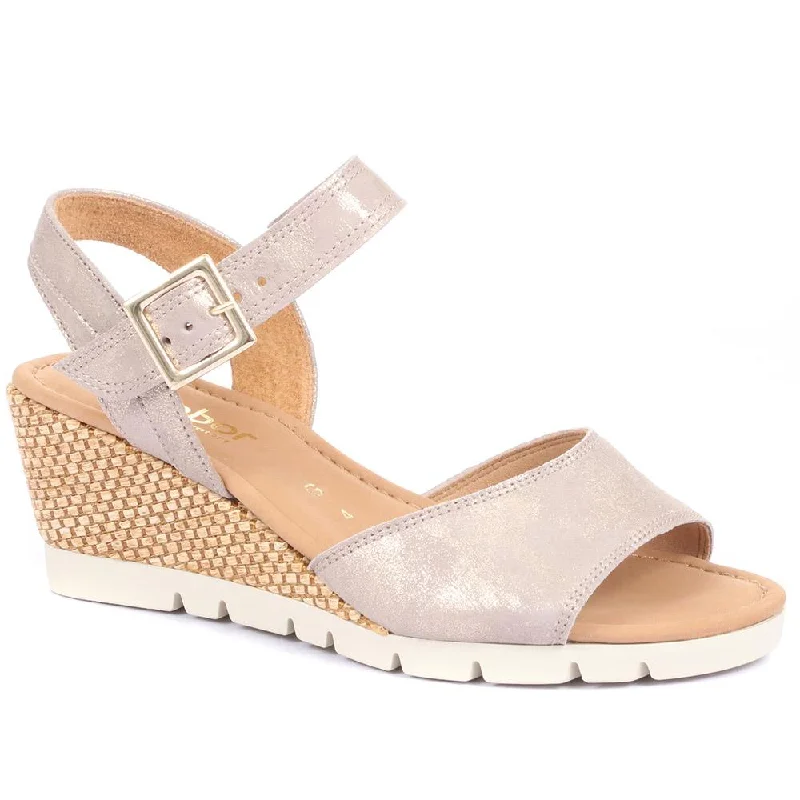 Colorful and vibrant women's shoe patternsNieve Two Strap Wedge Sandals - GAB31516 / 317 910 Colorful and vibrant women's shoe patternsNieve Two Strap Wedge Sandals - GAB31516 / 317 910