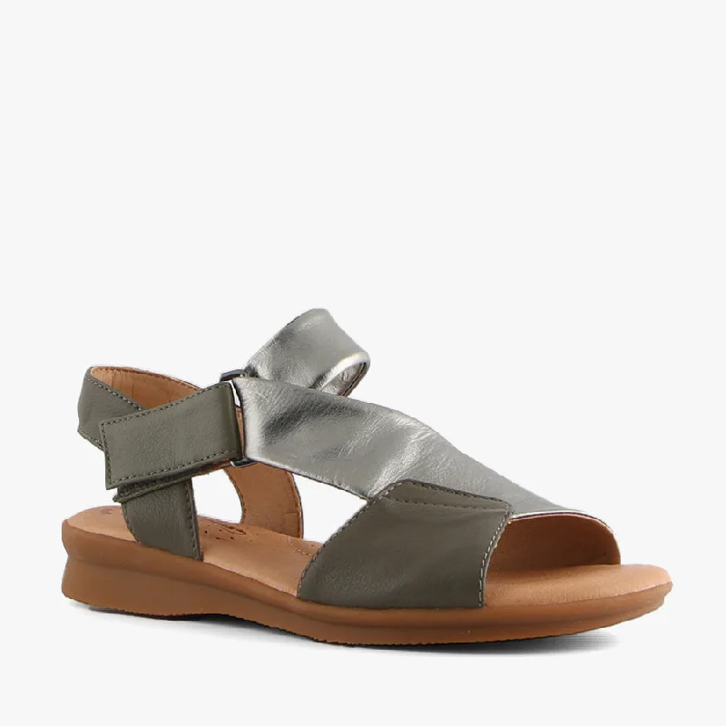 Chic and sophisticated women's footwear for workNIZKI SAGE/METALLIC