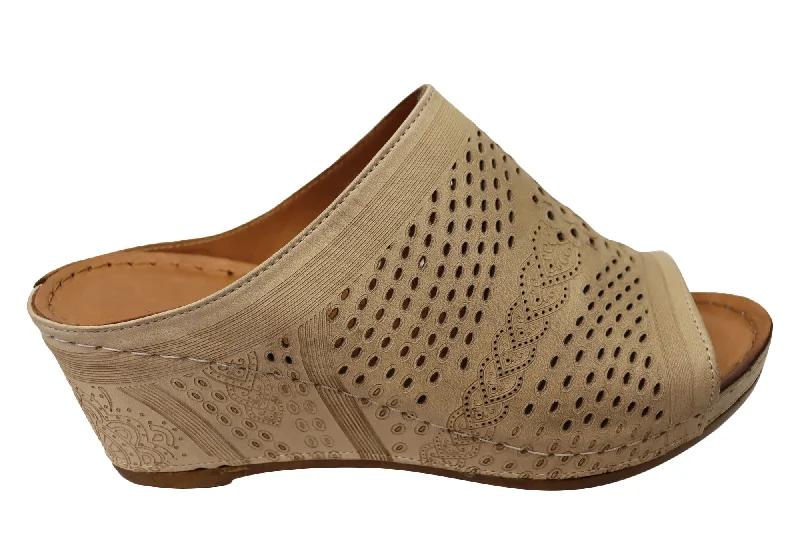 Durable and stylish women's shoes for active lifestylesOrizonte Kingsley Womens European Comfort Leather Wedge Slides Sandals Durable and stylish women's shoes for active lifestylesOrizonte Kingsley Womens European Comfort Leather Wedge Slides Sandals