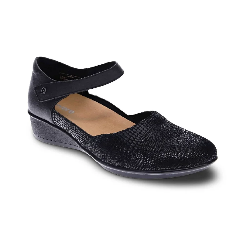 Colorful and vibrant women's shoe patternsOsaka Mary Jane In Black Lizard