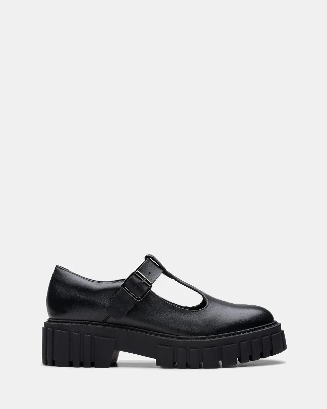Comfortable yet fashionable women's shoesPage Bar Black Leather