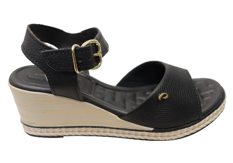 Comfy and stylish women's shoes for everyday comfortPegada Jeevany Womens Brazilian Comfortable Leather Wedge Sandals Comfy and stylish women's shoes for everyday comfortPegada Jeevany Womens Brazilian Comfortable Leather Wedge Sandals