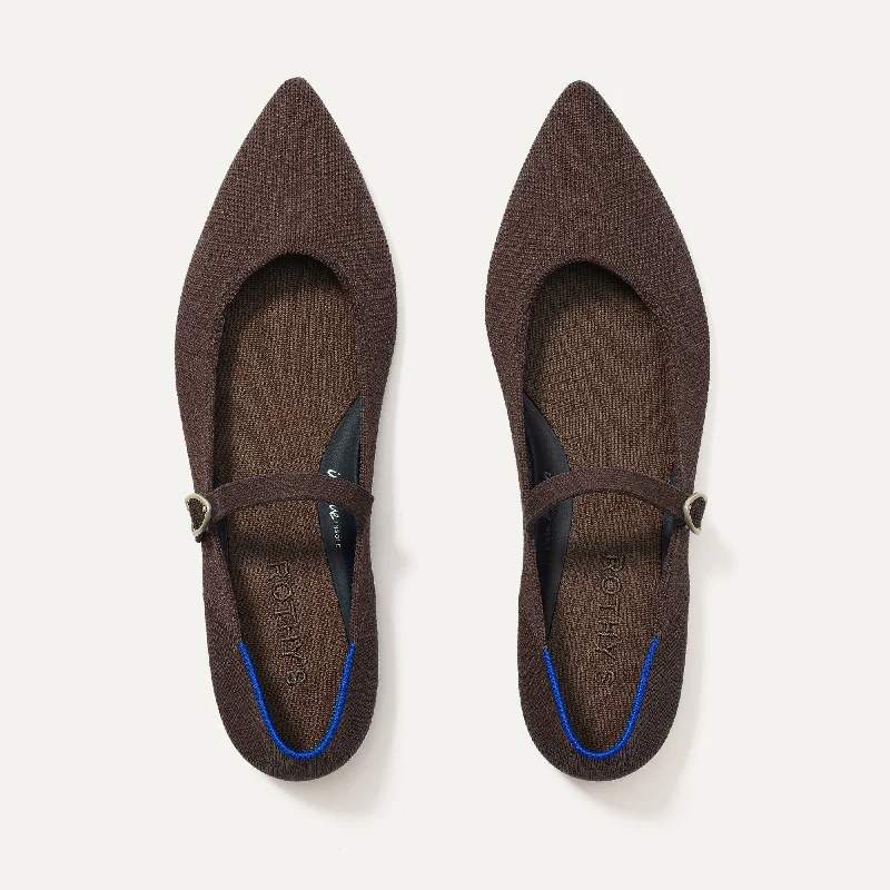 Exotic and bold women's shoe designsThe Point Mary Jane II - Chocolate
