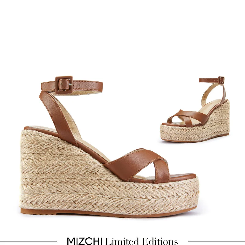 Comfy and stylish women's shoes for everyday casual wear*SANLY - brown x-strap espadrille Comfy and stylish women's shoes for everyday casual wear*SANLY - brown x-strap espadrille