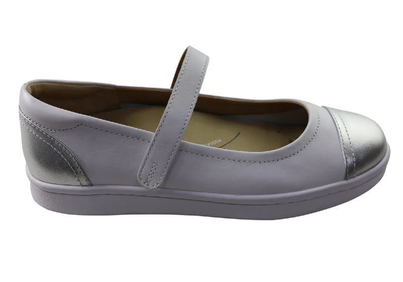 Bold and statement-making women's shoes for the bold and beautifulScholl Orthaheel Rhonda Womens Supportive Leather Mary Jane Shoes