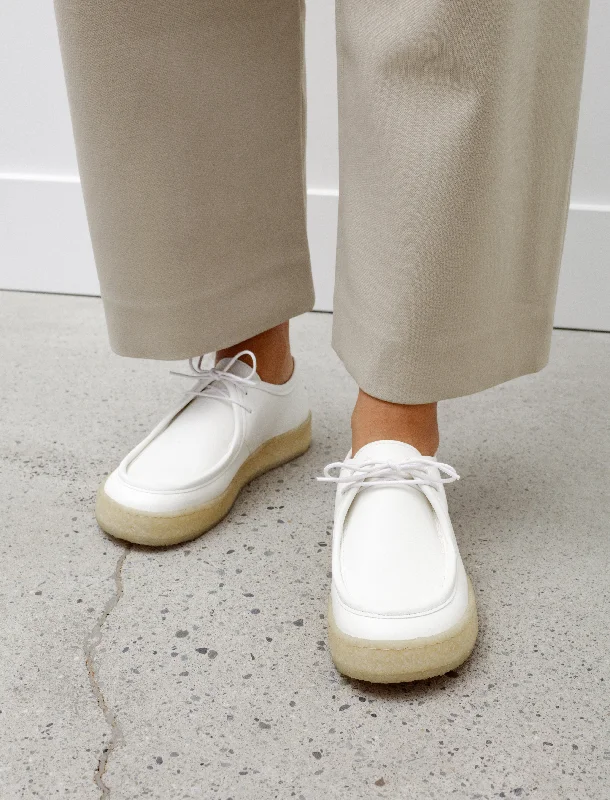Feminine and dainty women's shoe designsLeitch Crepe Sole Shoes White