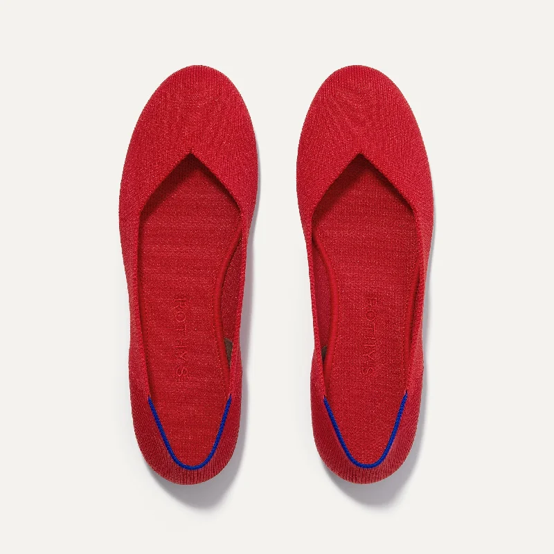 Comfy and stylish women's shoes for everyday eleganceThe Flat - Bright Red