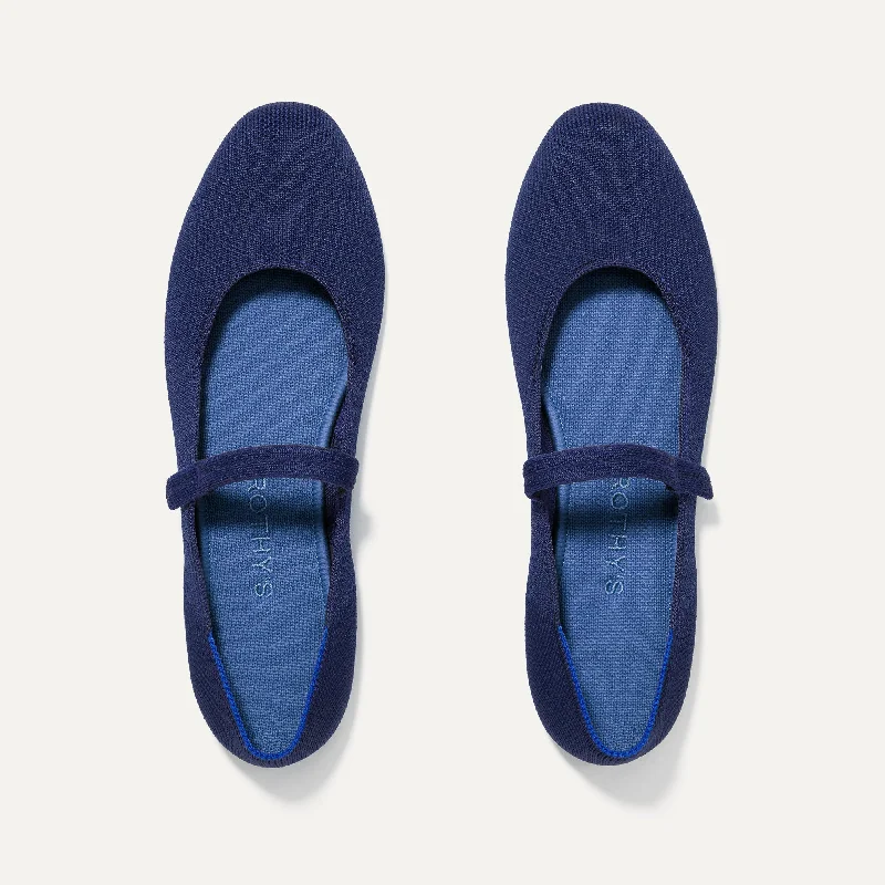 Luxurious and comfortable women's shoe options for special occasionsThe Square Mary Jane - Deep Navy