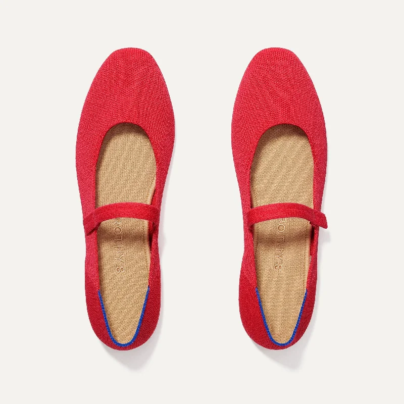Elegant and sophisticated women's shoes for opera nightsThe Square Mary Jane - Lollipop Red