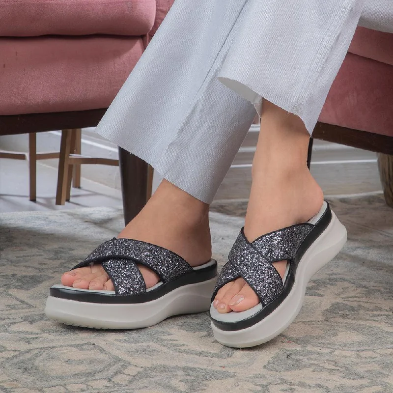 Comfy and stylish women's shoes for everyday casual wearThe Tolon Black Women's Dress Wedge Sandals Tresmode Comfy and stylish women's shoes for everyday casual wearThe Tolon Black Women's Dress Wedge Sandals Tresmode