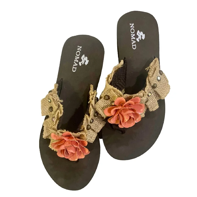 Elegant and sophisticated women's shoes for opera nightsWomen's Handmade Burlap Wedge Flip Flops In Brown Elegant and sophisticated women's shoes for opera nightsWomen's Handmade Burlap Wedge Flip Flops In Brown