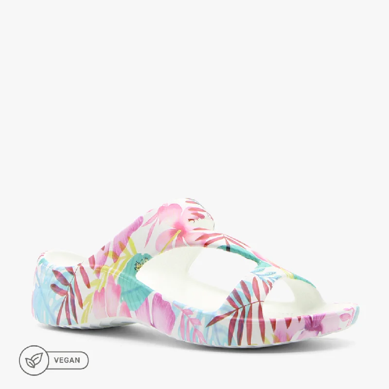 Colorful and vibrant women's shoe patternsZ-SANDAL HIBISCUS