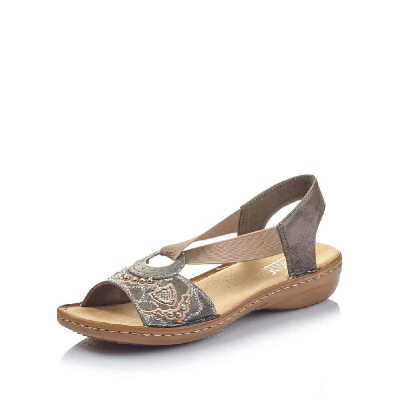 Elegant and sophisticated women's shoes for opera nights608B9-45 Grey Slip On