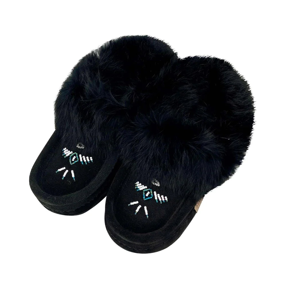 Versatile and stylish women's shoes for everyday chicWomen's Rabbit Fur Thunderbird Beaded Moccasins Black Versatile and stylish women's shoes for everyday chicWomen's Rabbit Fur Thunderbird Beaded Moccasins Black