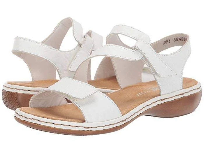 Timeless classic women's shoe designs659C7-80 White Adj Velcro