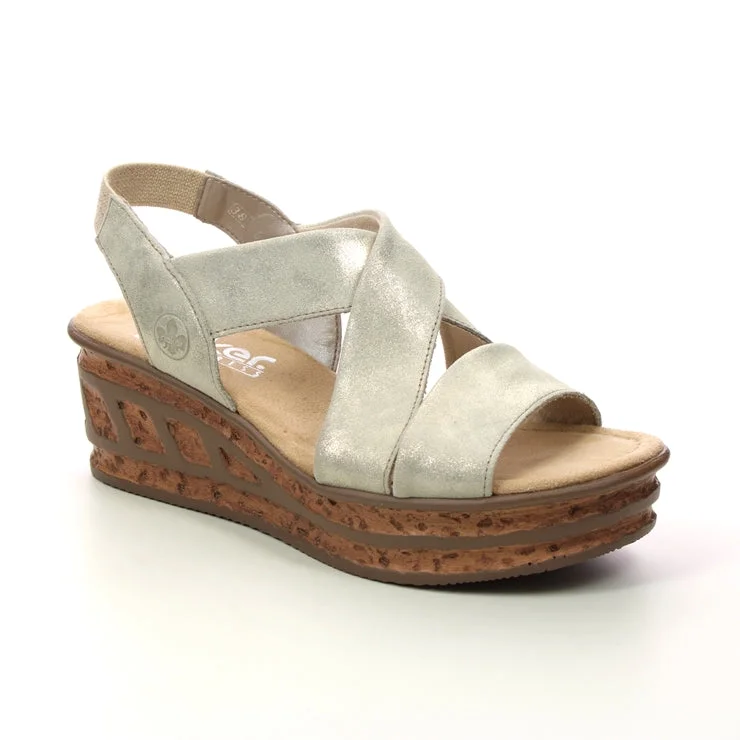 Stunning and eye-catching women's footwear68160-62 Nude Cork Wedge