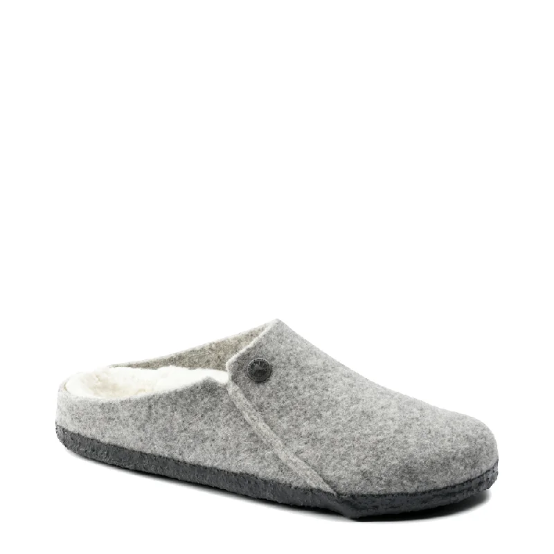 Comfy and stylish women's shoes for walkingBirkenstock Women's Zermatt Shearling Slip On Clog Slipper in Light Grey Comfy and stylish women's shoes for walkingBirkenstock Women's Zermatt Shearling Slip On Clog Slipper in Light Grey