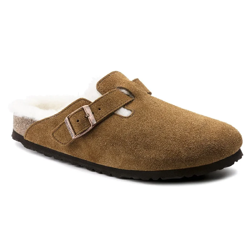 Chic and versatile women's footwearBoston Shearling Suede Leather Mink Regular