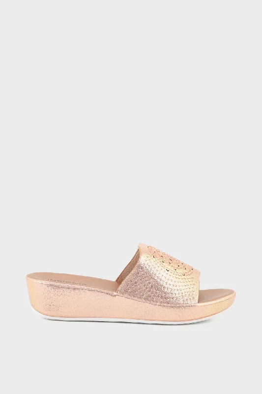 Stylish and practical women's shoes for rainy daysComfort Slip On I38640-Champagne