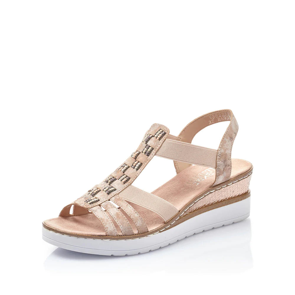 Practical and stylish women's shoes for travelV3822-31 Rose Wedge