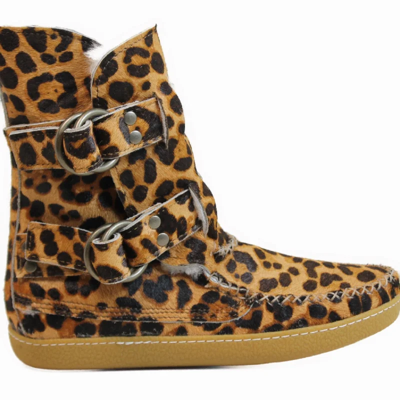 Elegantly stylish women's shoesWomen's Twinstrap Ring Boot - Leopard Hair On