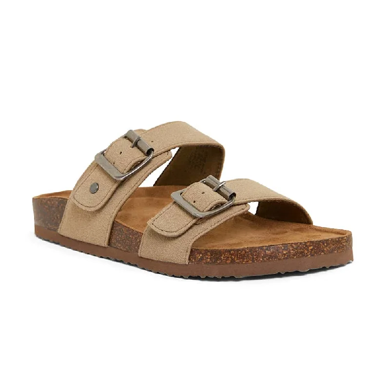 Comfy and cozy women's shoes for loungingDecoy Slide in Taupe Smooth